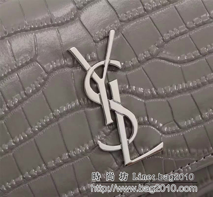 YSL聖羅蘭 頂級原版 最新迷你款 鱷魚紋鏈條小包 452157E YAS1054